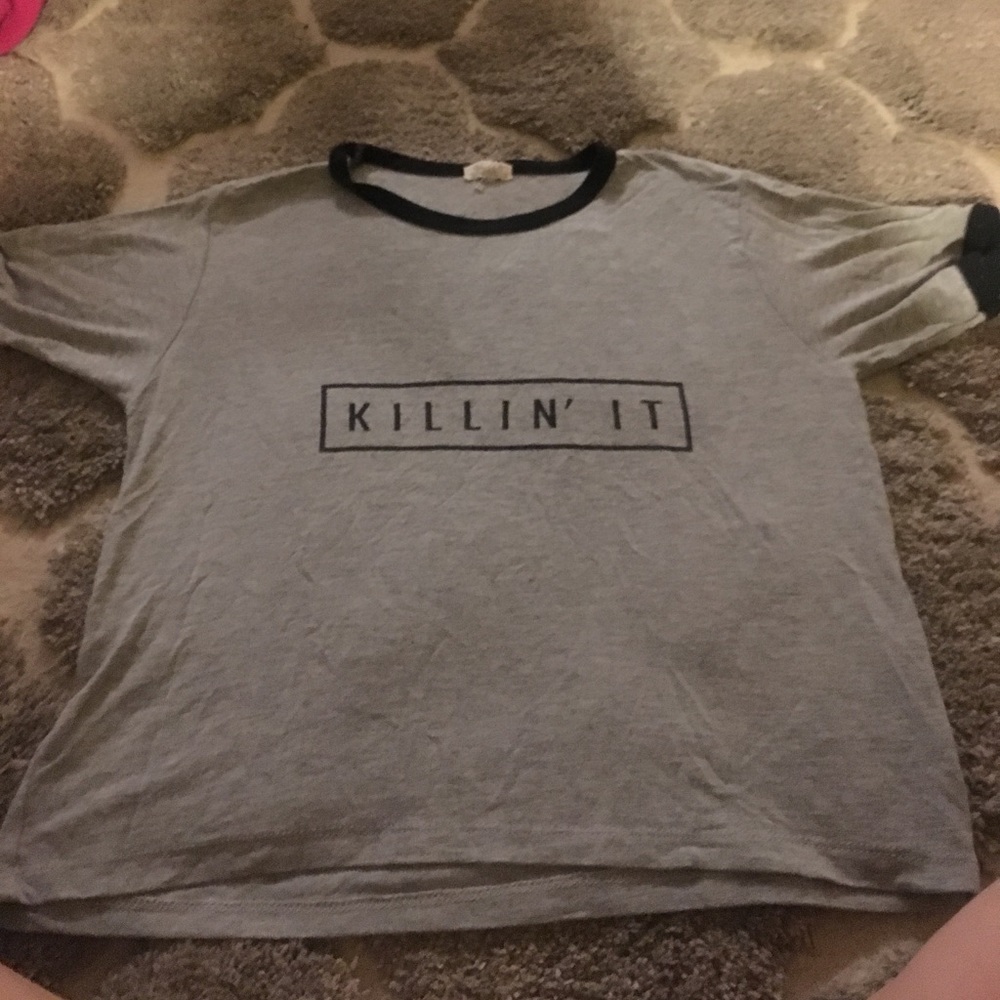 Short but not crop top t shirt