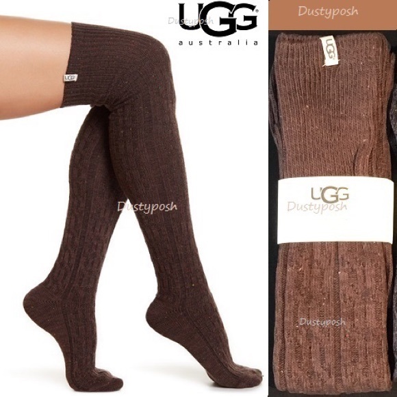 3 UGG Over Knee Socks Cable Knit Thigh High Boot - Picture 3 of 6