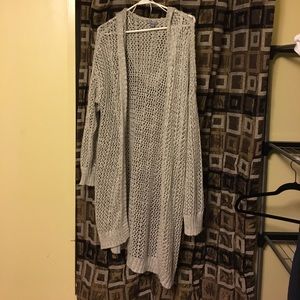 Aerie open knit long cardi L/XL
