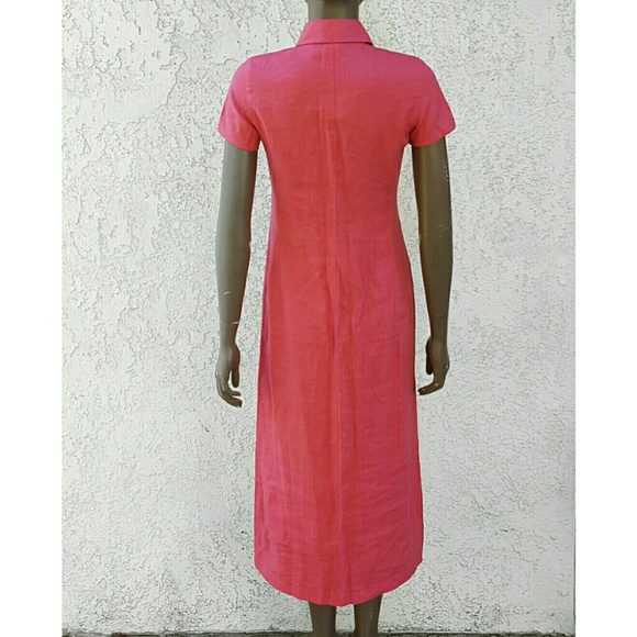 J.Crew Pink Button Down Shirt Dress - Picture 2 of 5