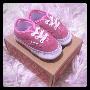 VANS pink infant crib shoes