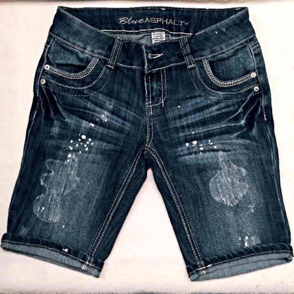 New Blue Asphalt Bermuda Shorts
