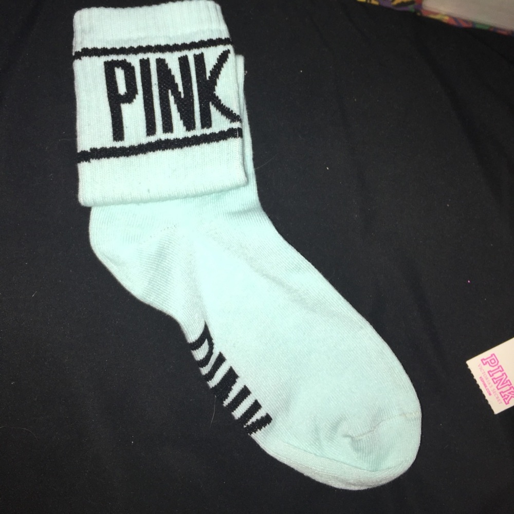 VS pink knee high socks
