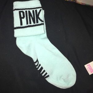 VS pink knee high socks