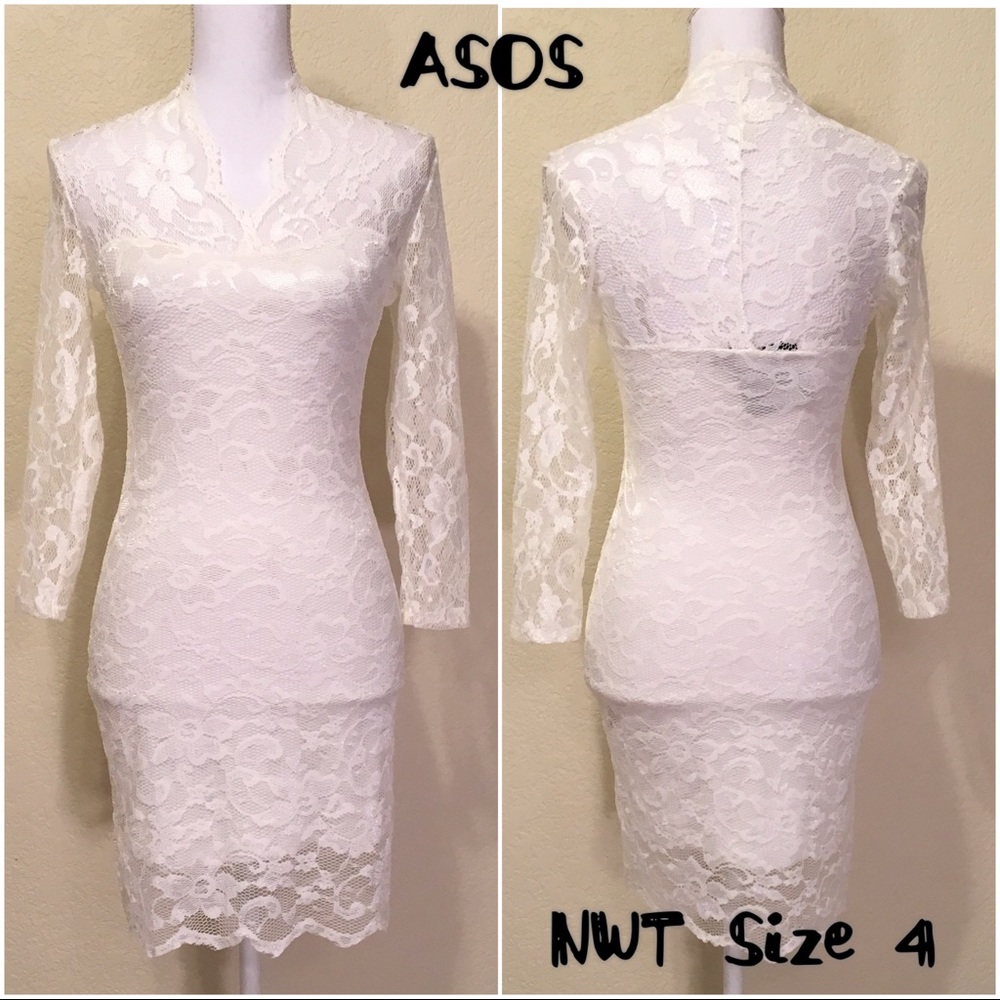 NWT Asos White Lace Dress