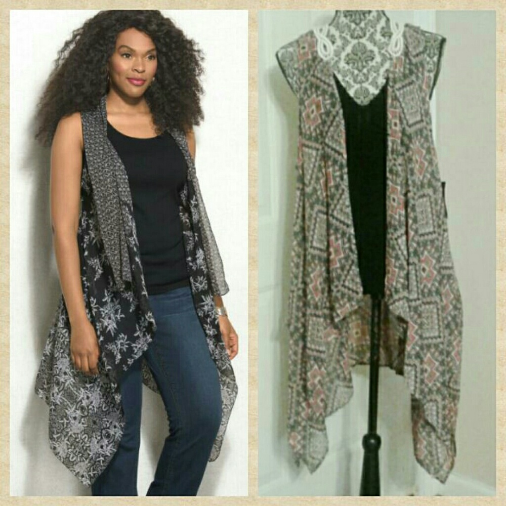 No Boundaries Open Front Drapped Vest