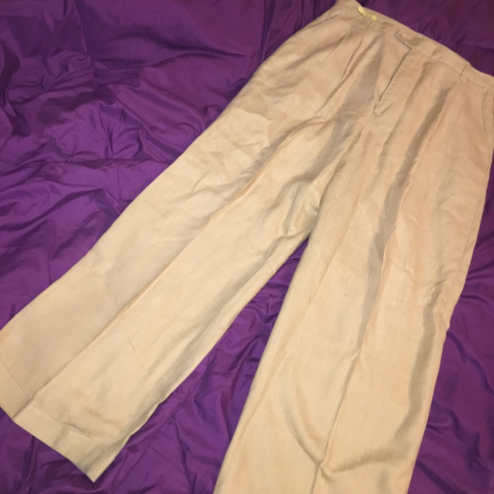 Men's tan size 32 Lorenzino dress pants EUC
