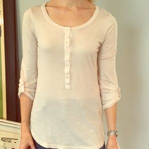 Splendid pale pink Henley top
