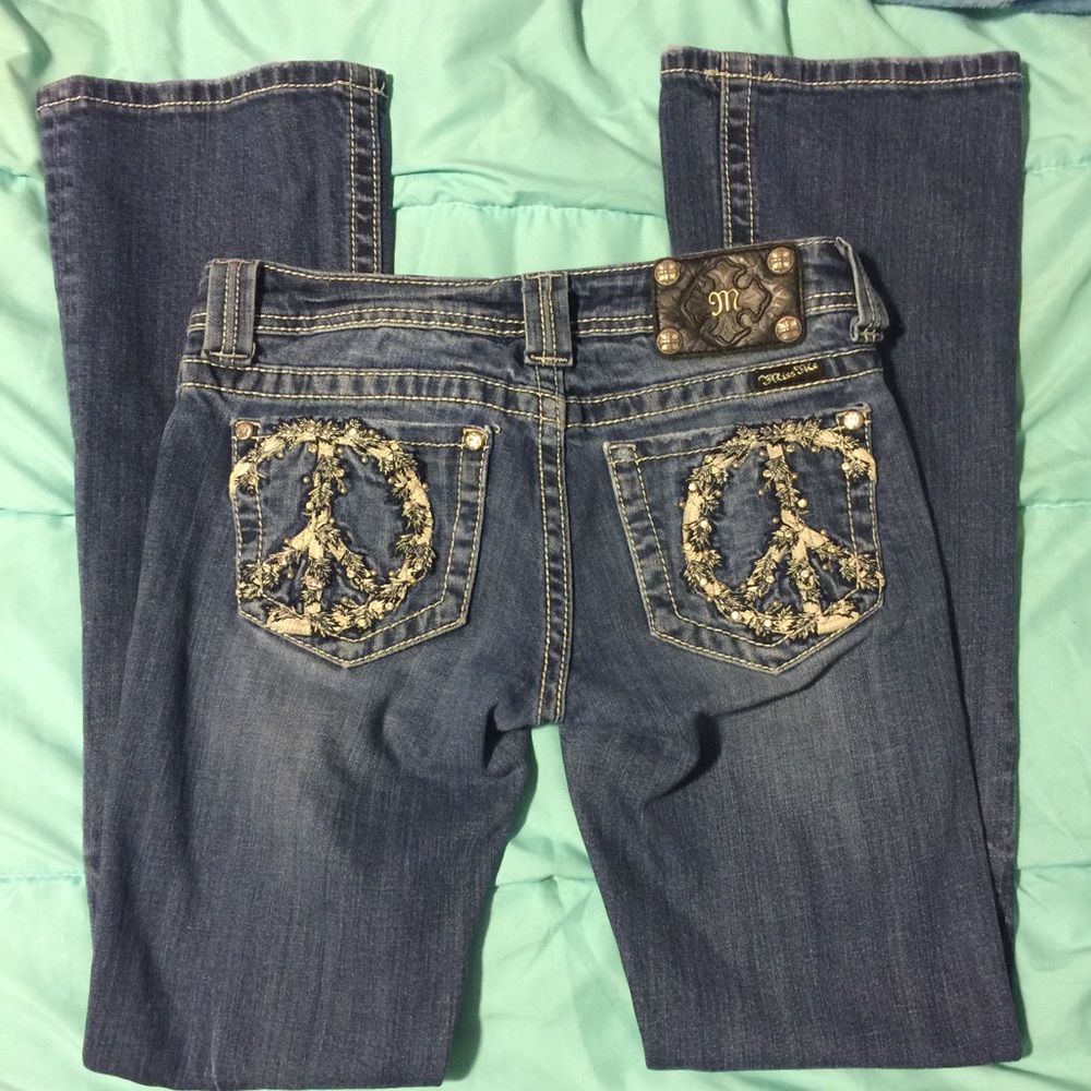 Miss me jeans ***peace signs****