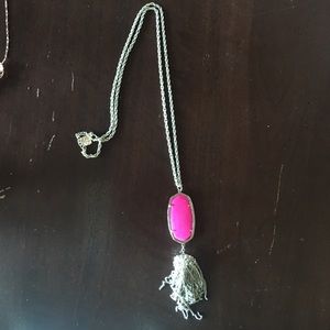 Kendra scott hot pink necklace