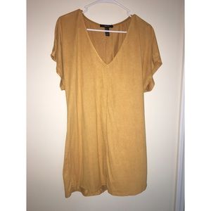 Mustard yellow suede dress
