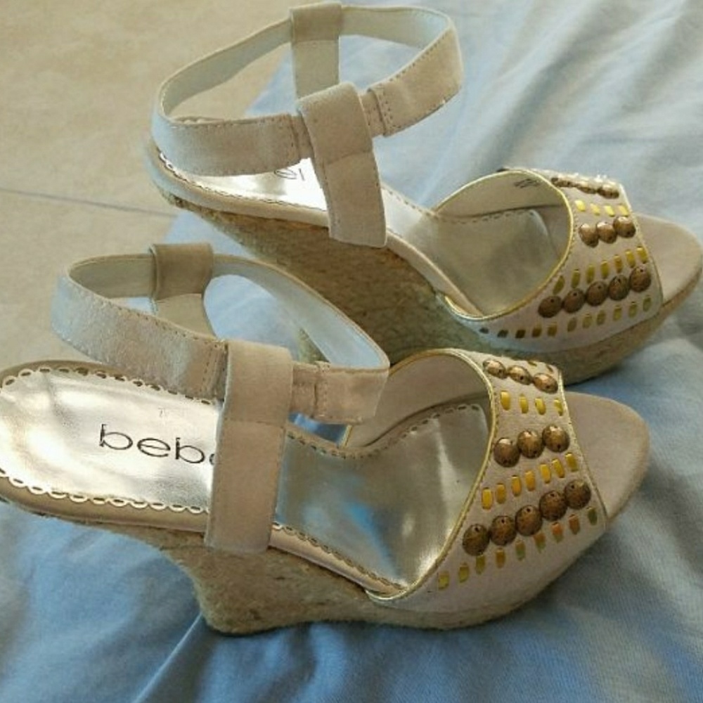 Bebe leather Wedges