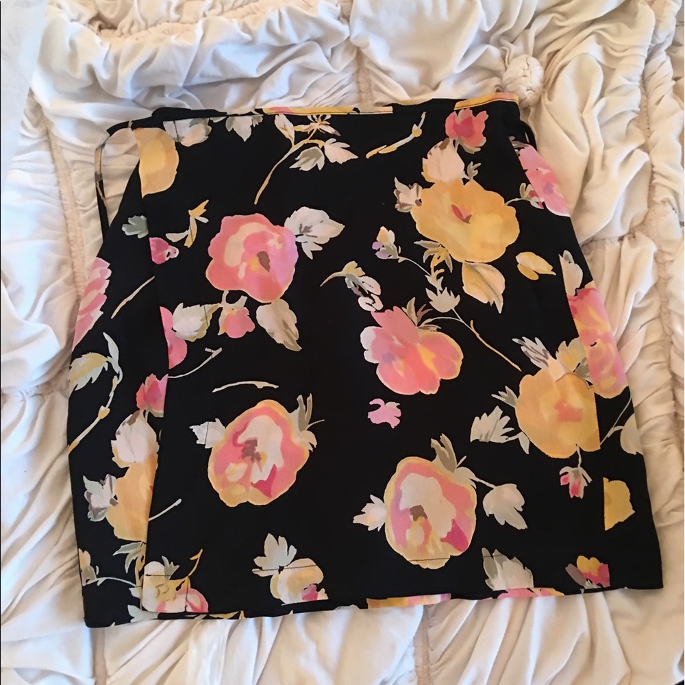 Reformation Floral Wrap Skirt