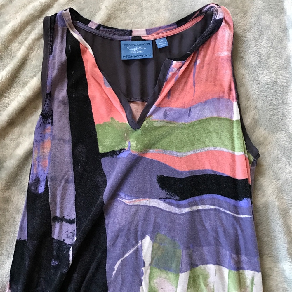 Vera wang sheer tank top