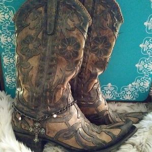 Lane cowgirl boots poison sz 10