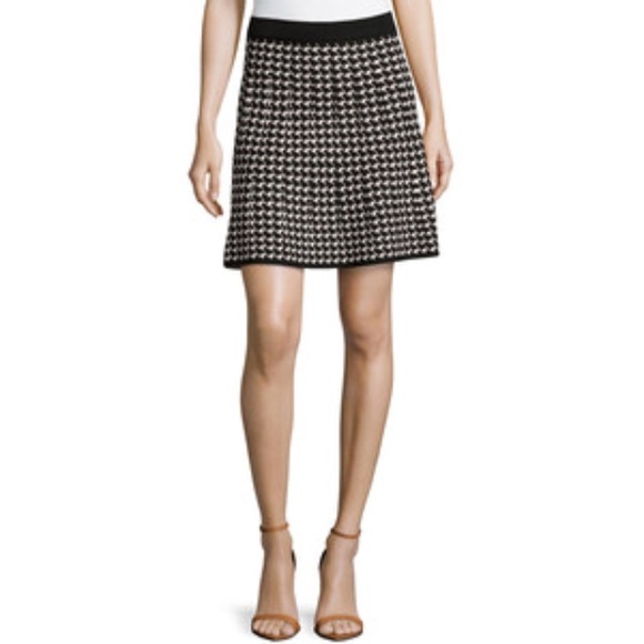 Max Studio houndstooth Knit circle skirt - Picture 1 of 4