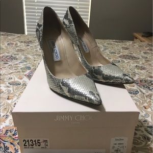 Jimmy Choo Shimmer Snake Pattern Heels