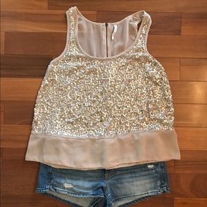 Willow & Clay sequined tank XS