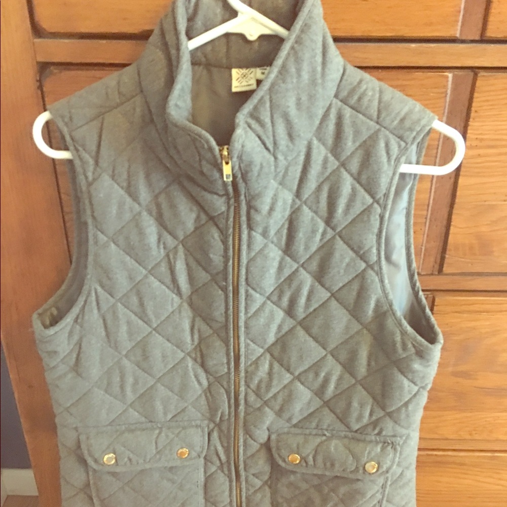 Grey Quilted Vest