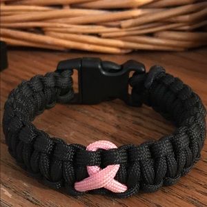 Pink ribbon bracelet