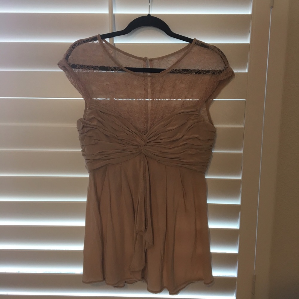 BCBG Nude Party Top