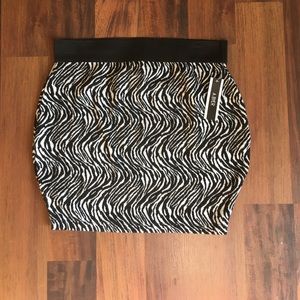 Animal zebra print skirt