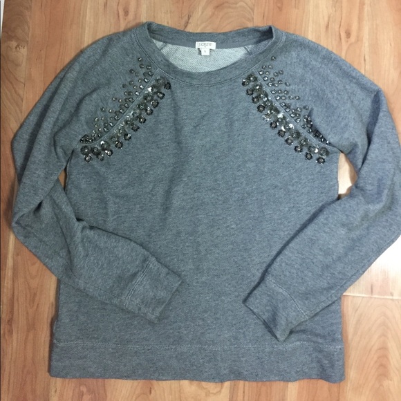 J. Crew Sweaters - J. Crew Jeweled Sweatshirt
