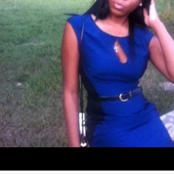 Rampage Dresses & Skirts - Blue & Black Bodycon Dress