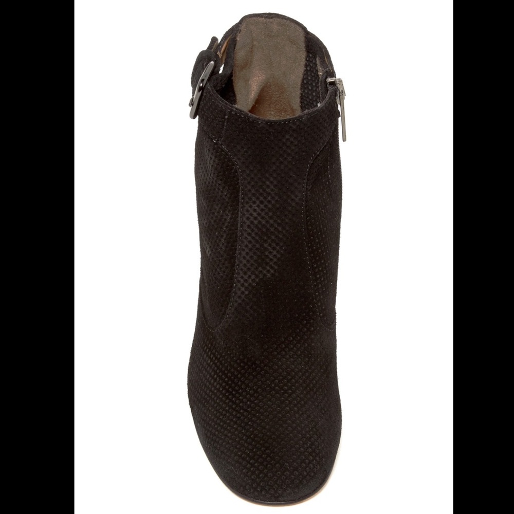 Aquatalia perforated black suede ankle bootie - Picture 4 of 7