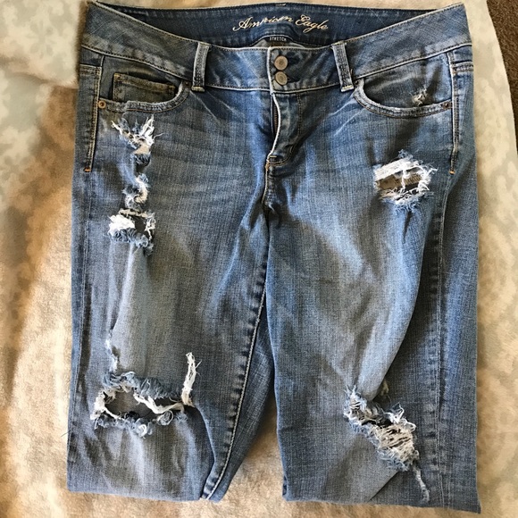 American Eagle Outfitters Pants - American eagle cropped capris size 10 ripped