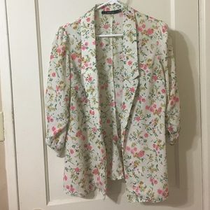PRICE DROP!! Beige Floral Ark & Co. Jacket
