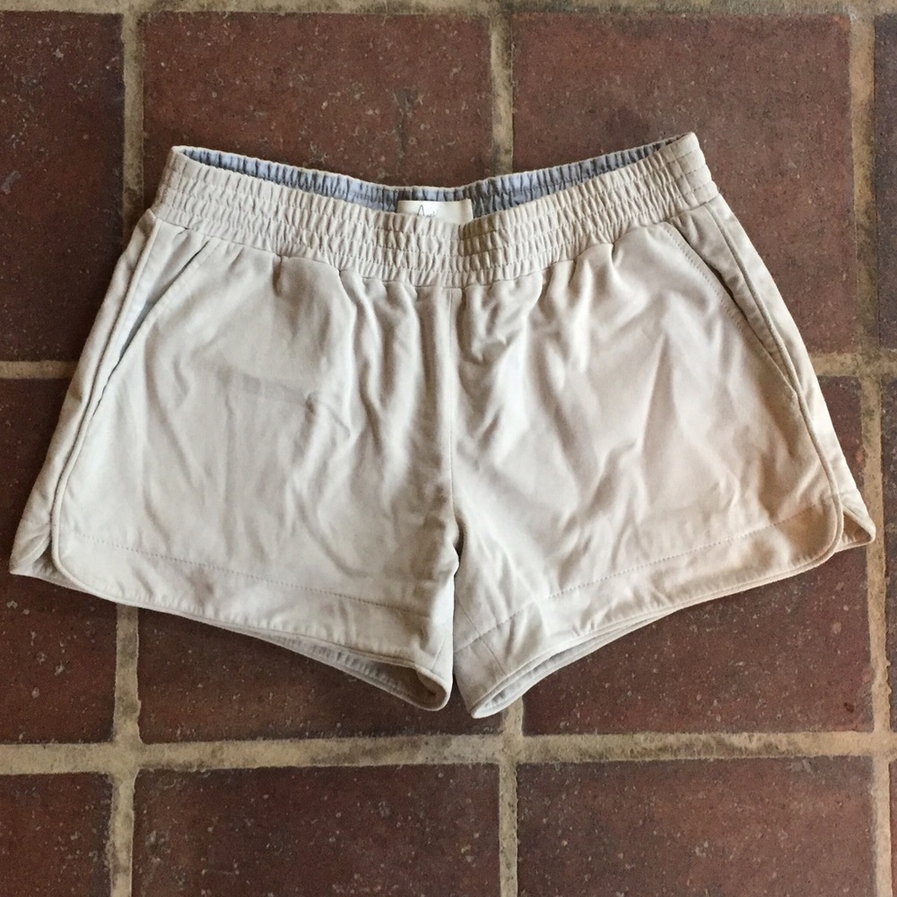 Joie gray suede track shorts with elastic waist