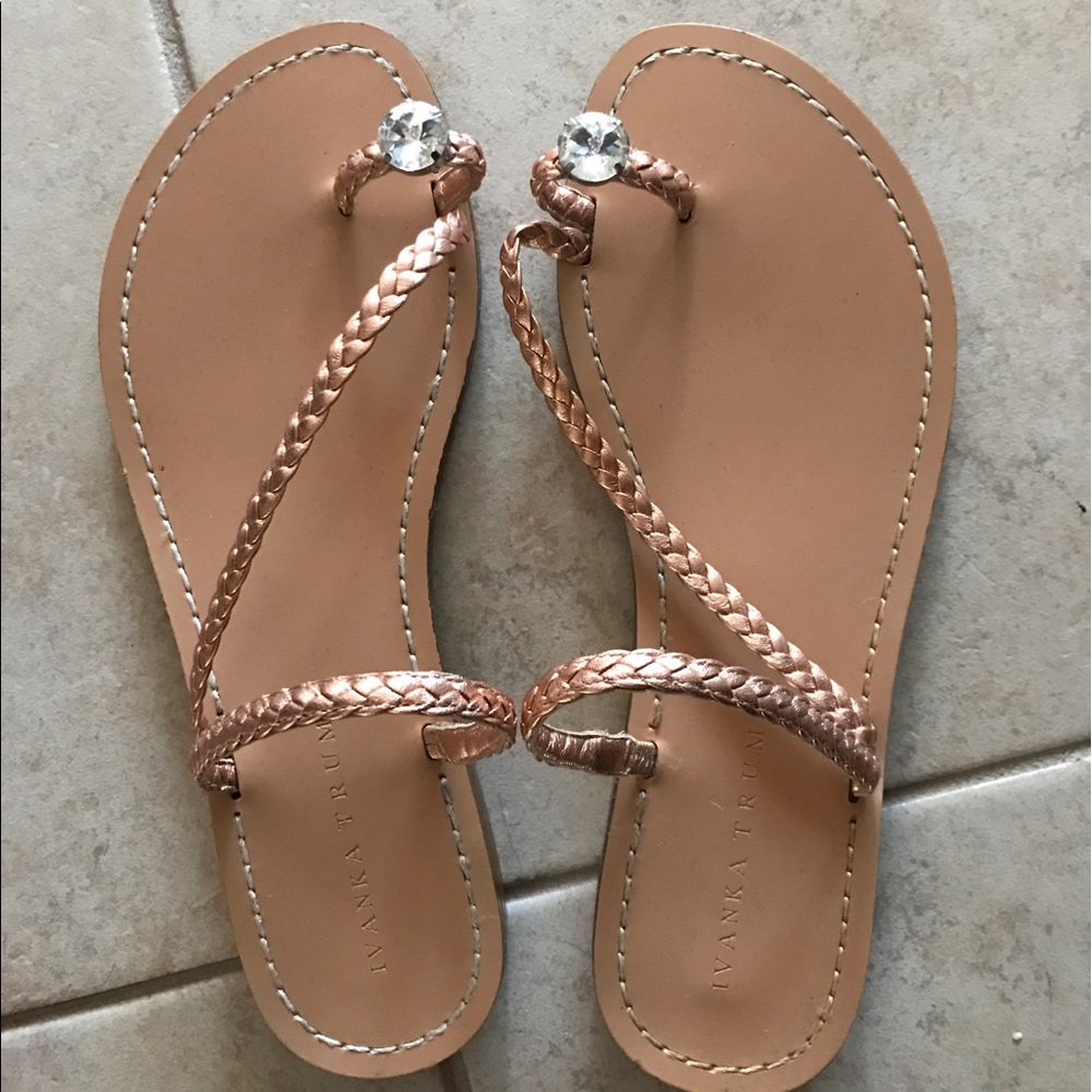 Rose gold ivanka trump sandals