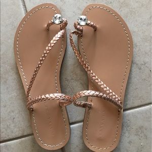 Rose gold ivanka trump sandals
