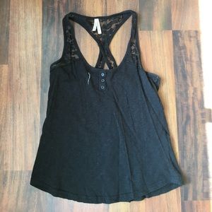 Black lace tank