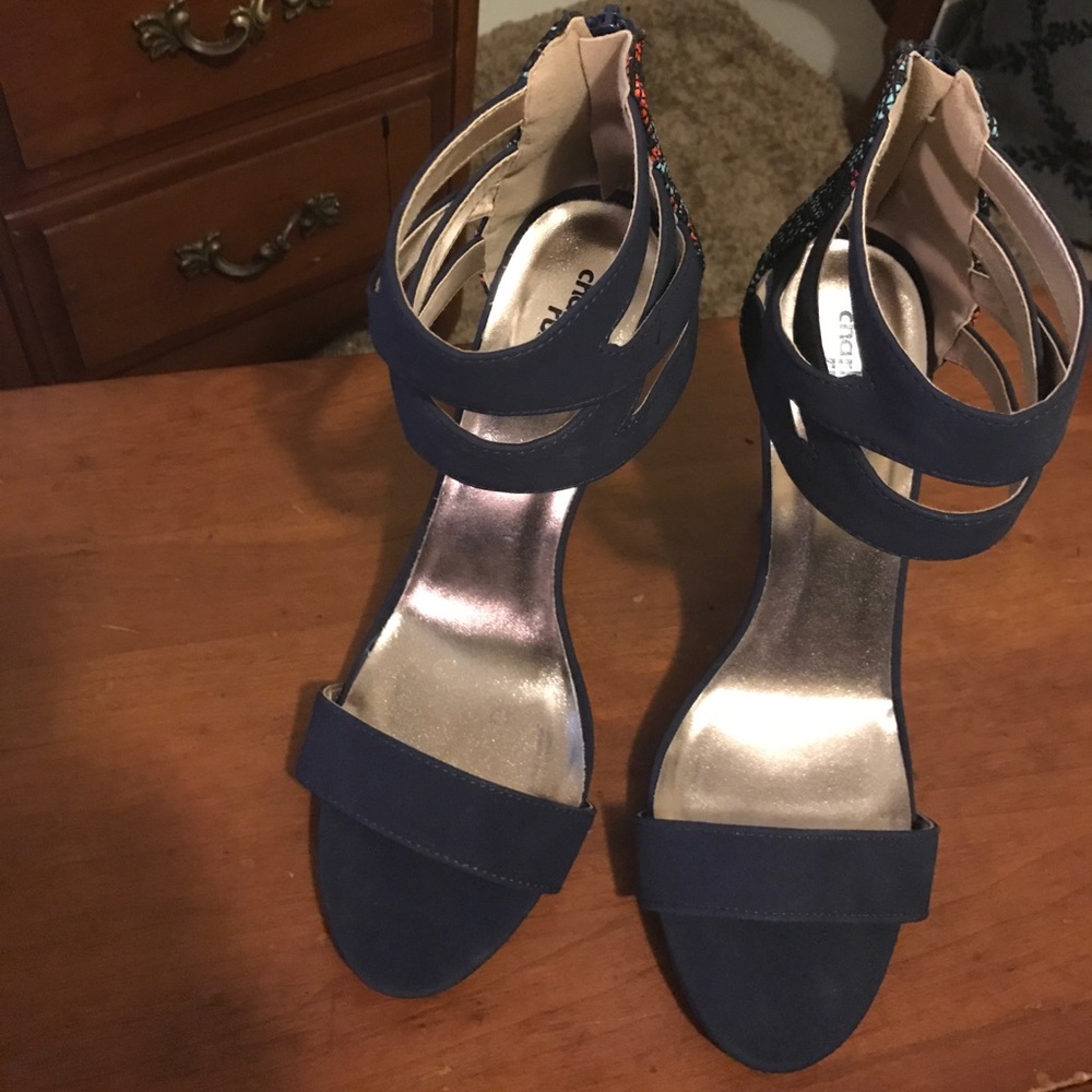 embroidered stiletto heels.