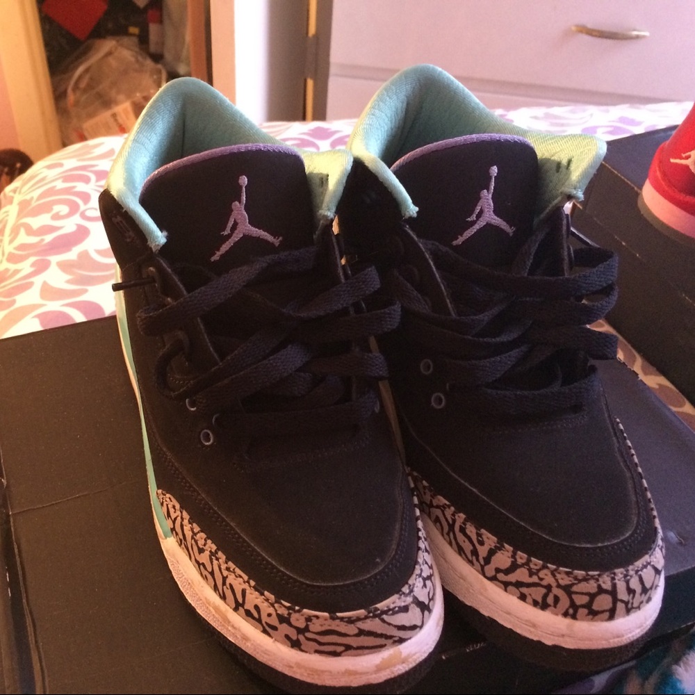 air jordan retro 3s (bleached turquoise)