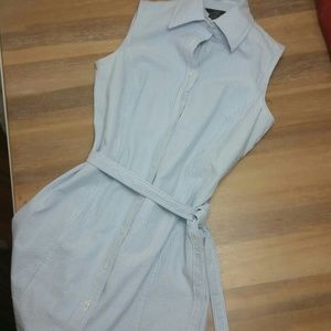 Women Sleeveless Summer Button Down Dress