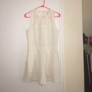 White lace romper