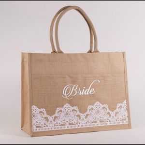 LAST ONE! Bride Lacey Tote Bag Wedding Day Gift