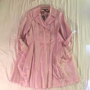 DKNY Metallic Satin Trench Coat