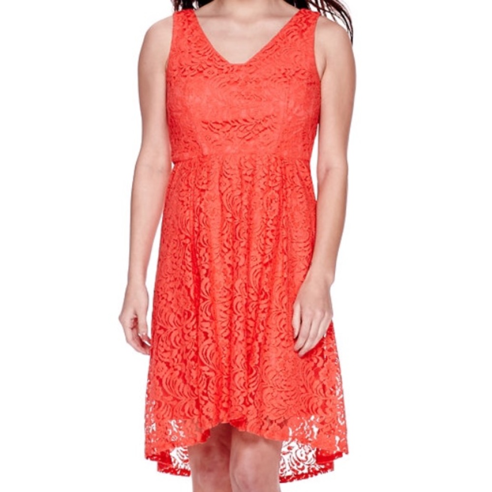 Petite High-Low Fit-and-Flare Dress
