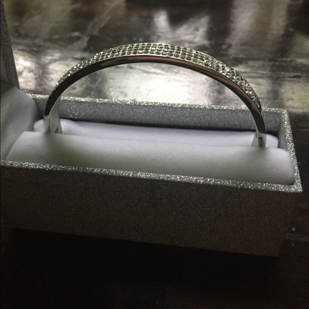 Sparkling Silver Clasp Bracelet