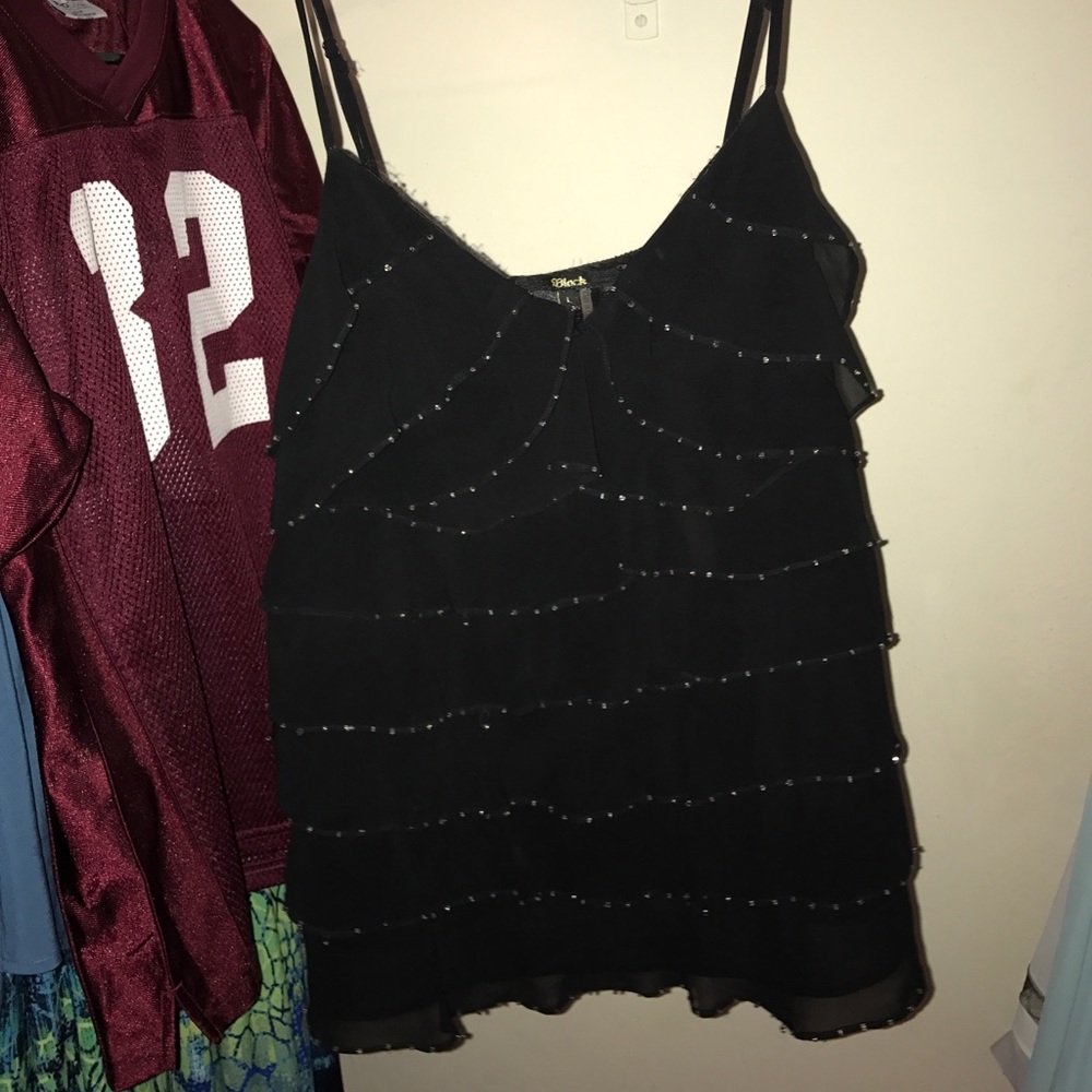 Gorgeous beaded tiered tank