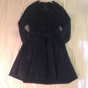 DKNY Metallic Satin Trench Coat