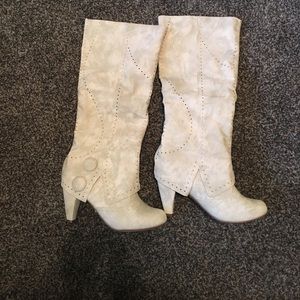 Nude knee high boots 8.5