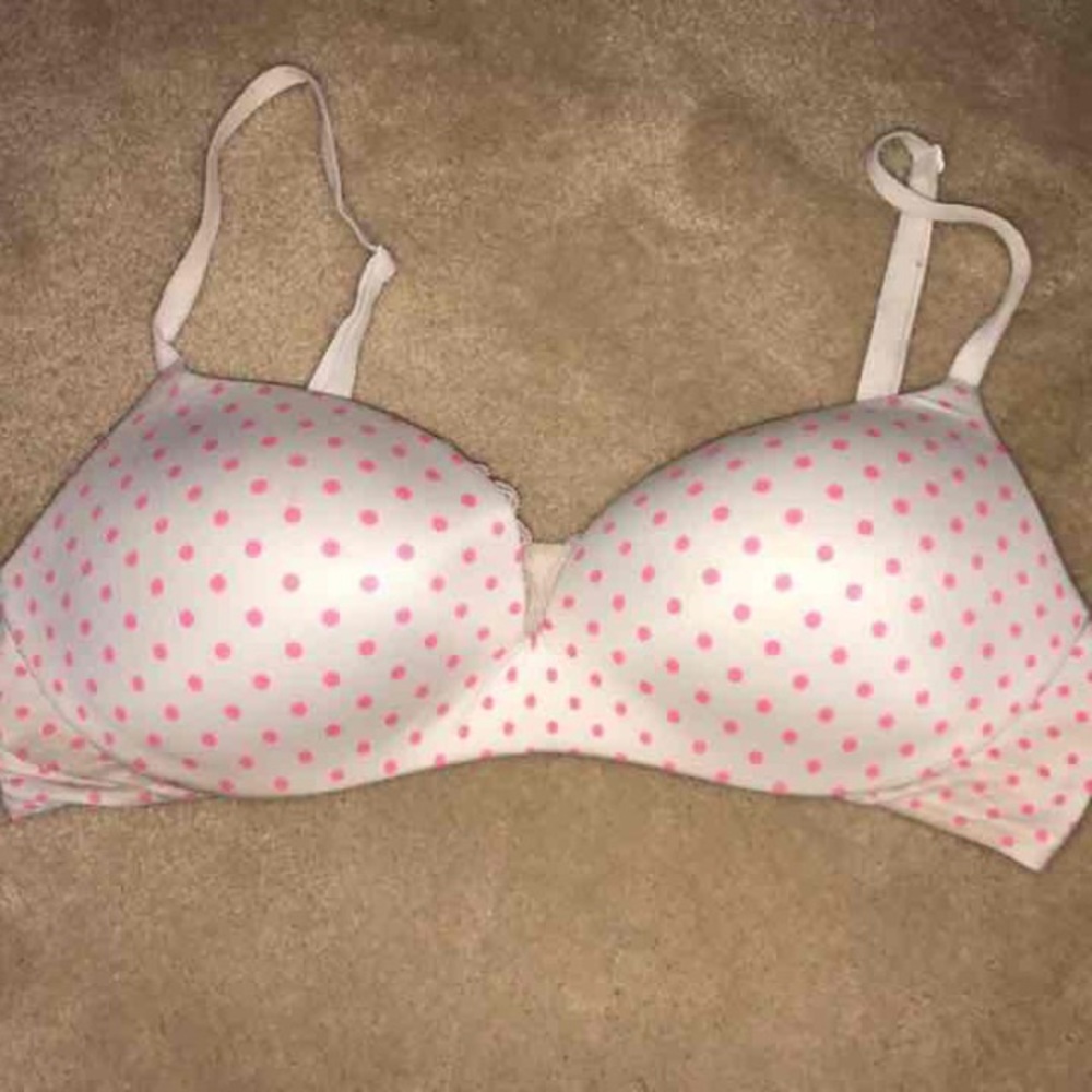 Polka dot Victoria Secret push-up bra