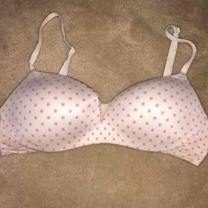 Polka dot Victoria Secret push-up bra