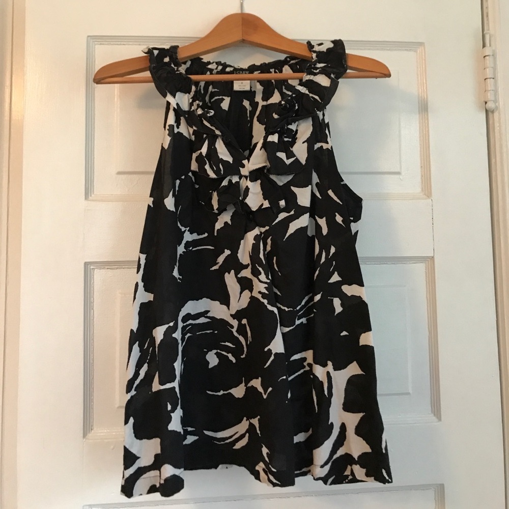 Black and white top from J. crew