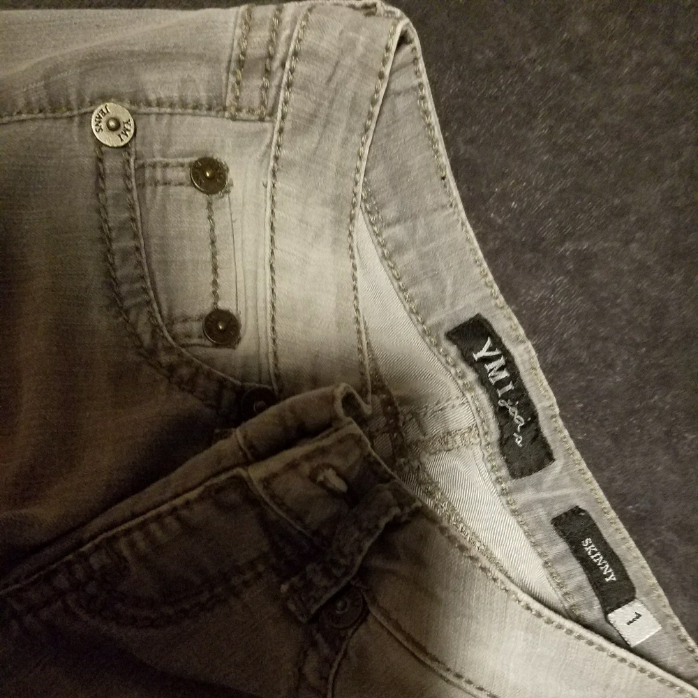 YMI Skinny black faded style jeans